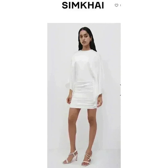 New NWT Jonathan Simkhai Kadence Dress for Women - White Size 2 - Picture 1 of 7